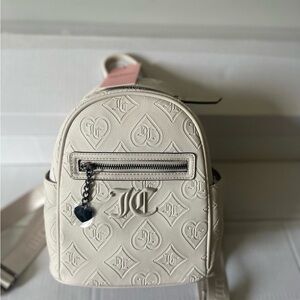 Juicy Couture Cream Quilted Mini Backpack